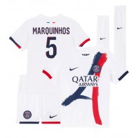 Dres Paris Saint-Germain Marquinhos #5 Preč pre deti 2024-25 Krátky Rukáv (+ trenírky)